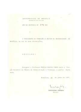 Ato da Reitoria nº 0244/1987