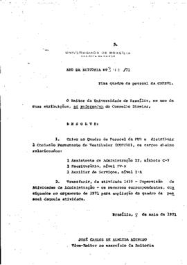 Ato da Reitoria nº 0346/1971