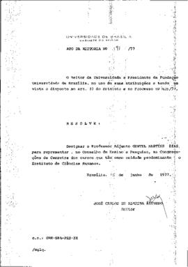 Ato da Reitoria nº 0181/1977