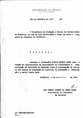 Ato da Reitoria nº 0006/1981