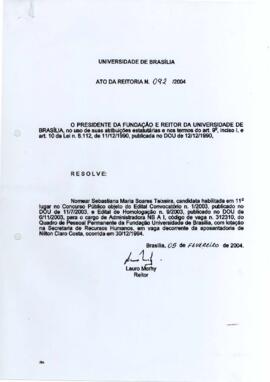 Ato da Reitoria nº 0092/2004