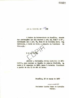 Ato da Reitoria nº 0188/1967