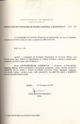 Resolução do Conselho de Ensino, Pesquisa e Extensão nº 0036/1996