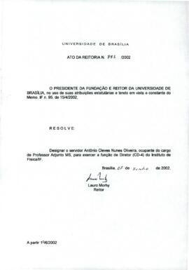 Ato da Reitoria nº 0881/2002