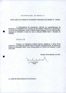Resolução do Conselho de Ensino, Pesquisa e Extensão nº 0119/2002