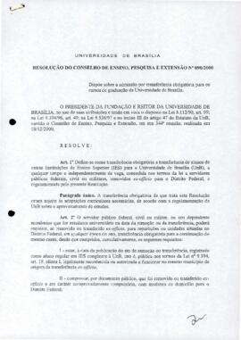 Resolução do Conselho de Ensino, Pesquisa e Extensão nº 0090/2000
