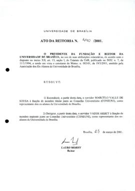 Ato da Reitoria nº 0440/2001