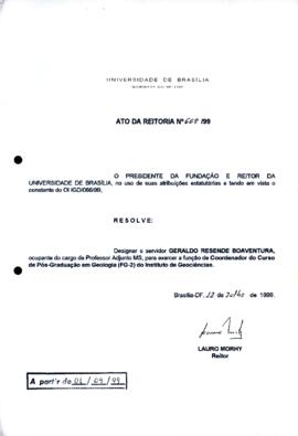 Ato da Reitoria nº 0668/1999