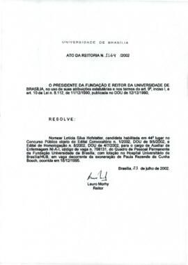 Ato da Reitoria nº 1164/2002