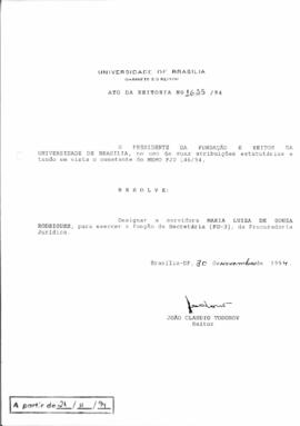 Ato da Reitoria nº 1625/1994