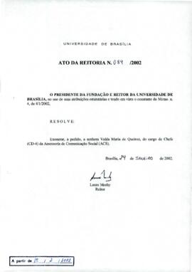 Ato da Reitoria nº 0089/2002