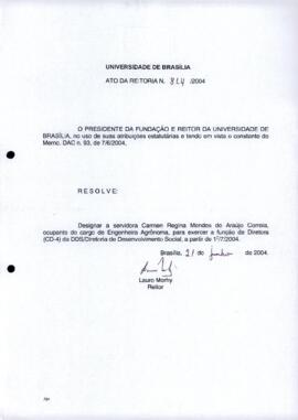 Ato da Reitoria nº 0814/2004