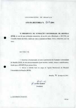 Ato da Reitoria nº 0669/2001