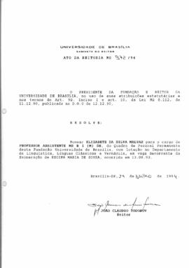 Ato da Reitoria nº 0972/1994