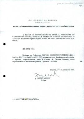 Resolução do Conselho de Ensino, Pesquisa e Extensão nº 0005/1999