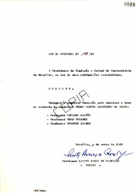 Ato da Reitoria nº 0142/1967