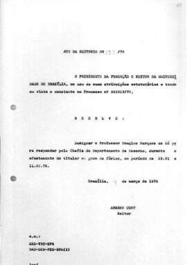 Ato da Reitoria nº 0175/1976