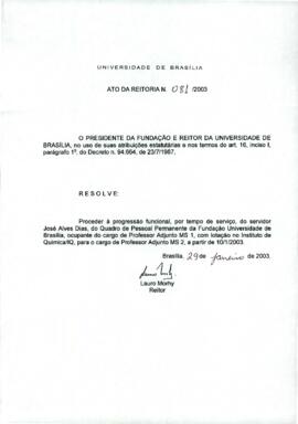 Ato da Reitoria nº 0081/2003