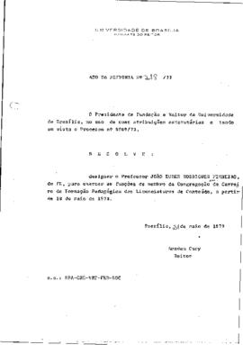 Ato da Reitoria nº 0318/1973