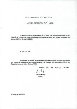 Ato da Reitoria nº 0904/2002