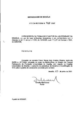 Ato da Reitoria nº 0948/2007