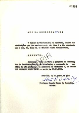 Ato da Reitoria nº 0254/1967