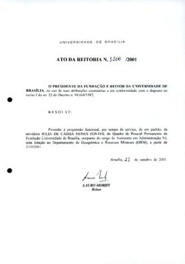 Ato da Reitoria nº 1260/2001