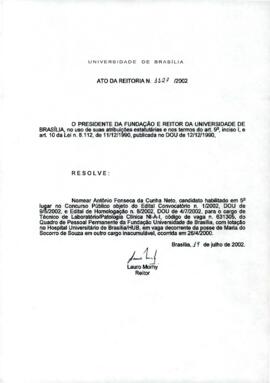 Ato da Reitoria nº 1127/2002