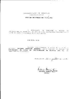 Ato da Reitoria nº 0874/1993
