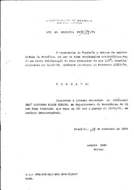 Ato da Reitoria nº 1027/1974