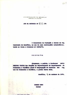 Ato da Reitoria nº 0877/1974