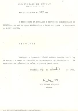 Ato da Reitoria nº 0395/1986