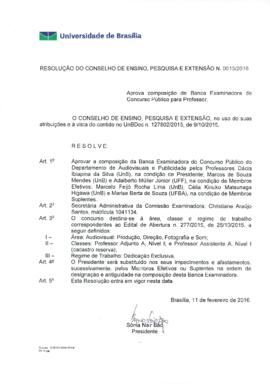 Resolução do Conselho de Ensino, Pesquisa e Extensão nº 0013/2016