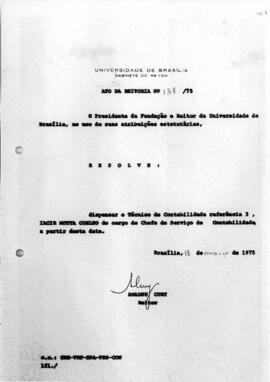 Ato da Reitoria nº 0138/1975