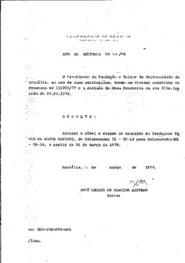 Ato da Reitoria nº 0047/1978