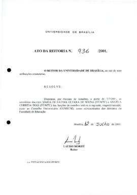 Ato da Reitoria nº 0936/2001