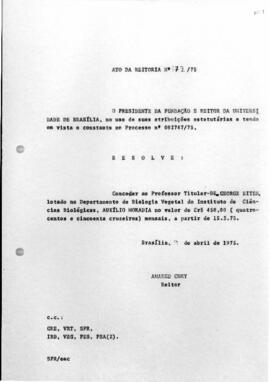 Ato da Reitoria nº 0172/1975