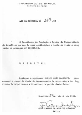 Ato da Reitoria nº 0160/1983