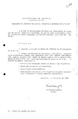 Resolução do Conselho de Ensino, Pesquisa e Extensão nº 0015/1988