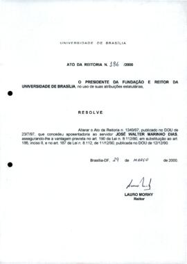 Ato da Reitoria nº 0186/2000