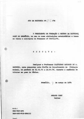 Ato da Reitoria nº 0178/1976