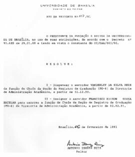 Ato da Reitoria nº 0107/1991