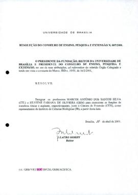 Resolução do Conselho de Ensino, Pesquisa e Extensão nº 0007/2001