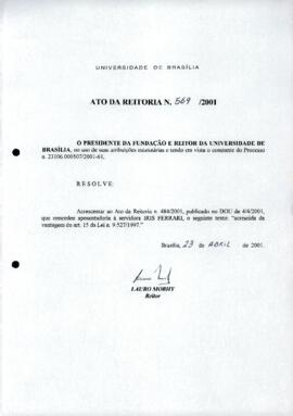 Ato da Reitoria nº 0569/2001