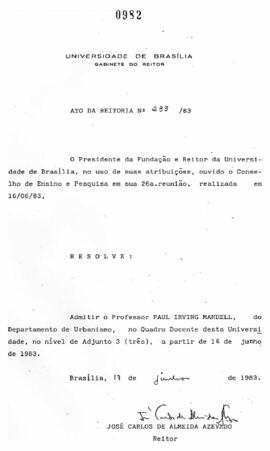 Ato da Reitoria nº 0233/1983