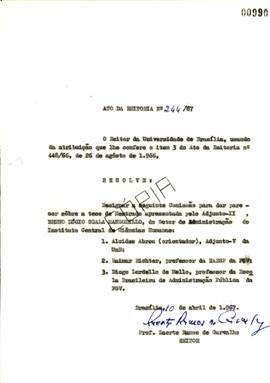 Ato da Reitoria nº 0244/1967