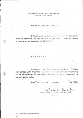 Ato da Reitoria nº 0156/1978