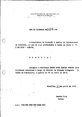 Ato da Reitoria nº 0254/1973