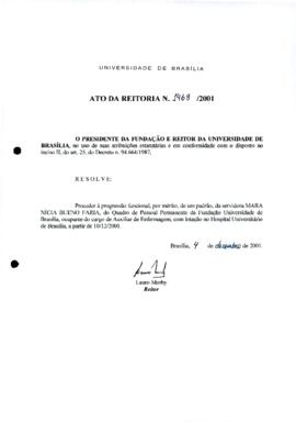 Ato da Reitoria nº 1468/2001