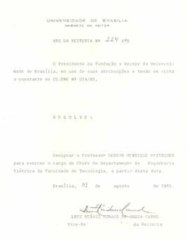 Ato da Reitoria nº 0224/1985